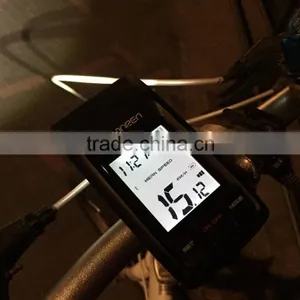 USB Rechargeable Rainproof LCD Backlight Wireless Bike Odometer 3w Bicycle Led Light thumbnail-3