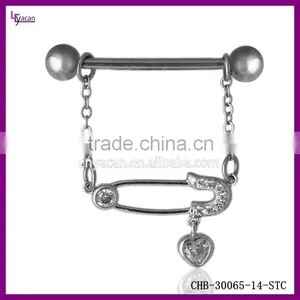 Top Quality 316L Surgical Stainless Lock Nipple Ring thumbnail-1