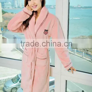 Super Warm Croal Fleece Bathrobe fo Women thumbnail-1