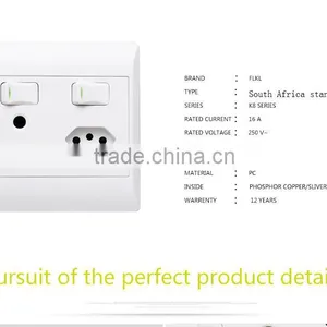China Supplier South Africa Wall Light Switch and Socket thumbnail-5