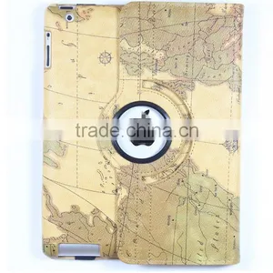 Factory Price 360 Degree Rotation Stand Leather Cover for Ipad thumbnail-1