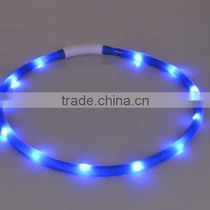 Newest Waterproof Led Dog Collar Cuttable USB Rechargeable Usb Rechargeable Flashing Dog Collars thumbnail-6