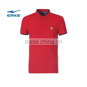 ERKE Simple Style Mens Summer Leisure Mirco Collar Short Sleeve t Shirt Office Cheap Wholesale Polo thumbnail-4