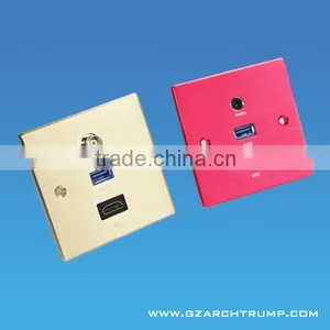 Aluminium European Wall Socket and Switch for Conference Room thumbnail-4