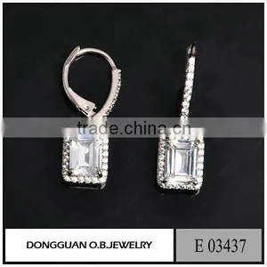 Fashion Dubai Gold Jewelry Earring Heart Shape Hook Designs/clear Crystal Earring thumbnail-2
