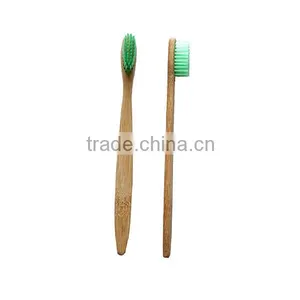 High Quality Biodegradable Bamboo Charcoal Fiber Bristles Wood Toothbrush thumbnail-2