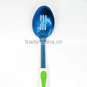 Non-stick TPR Handle Factory Price Titanize Kitchen Slotted Cooking Spoon thumbnail-3