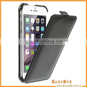 China Products Hot Selling Smart Phone Accessory Flip Down Wallet Cover For IPhone 6 Genuine Leather Case thumbnail-1
