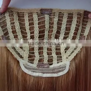 Light Brown-18# Super Quality New Popular Sale for Half Head 100% Human Hair Clip on Half Wig/hairpiece thumbnail-1