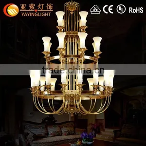 New Brand Fashion Glass and Brass Chandeliers,Hot Antique White Fashion Brass Chandelier thumbnail-1