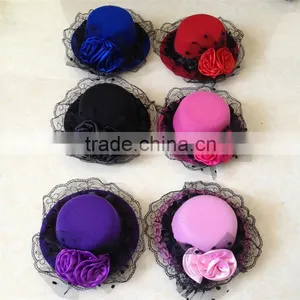 2016 Top Sale Handmade Carnival Glitter Girl Mini Top Hat thumbnail-6