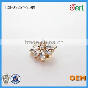 High Quality Crystal Flower Rhinestone Pearl Buttons For Wedding Supplies thumbnail-3