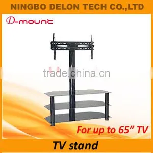 For up to 65 Inch Modern Glass Aluminum TV Plasma LCD Led TV STAND Holder thumbnail-1