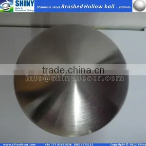 200mm Brushed Stainless Steel Hollow Sphere thumbnail-1