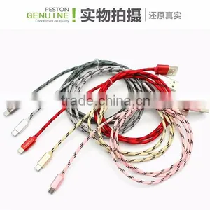 Lighting Usb Cable Nylon Woven USB Cable for I6 Phone Accessory Cable thumbnail-2