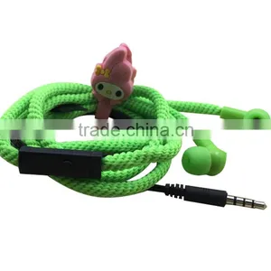 2016 New Arrival Fashionable Colorful Wired In-ear Shoelace Headset for Cellphone thumbnail-2