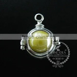22mm Round Setting Silver Platd Steam Punk Blue,orange,green,purple,sky Blue and Champage Ceramic DIY Pendant Charm 1830068 thumbnail-6