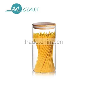 Glass Jar Storage Jar,capacity Wooden Lid Man-blown thumbnail-1