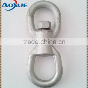 Galvanized Eye and Eye Swivel, Steel Chain Swivel Ring, Rigging Swivel thumbnail-1