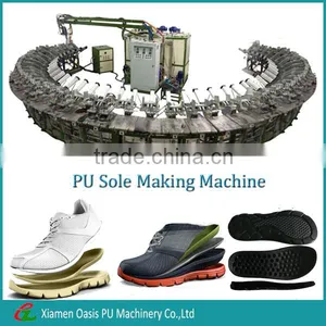 Second Hand Semi-disc Low Pressure Polyurethane Foam Shoe Sole Injection Machine thumbnail-1