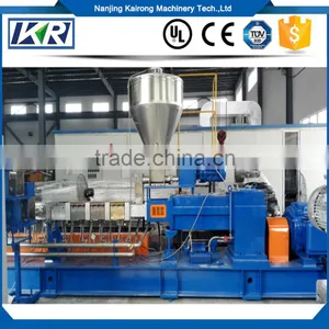 LDPE Twin Screw Extruder Machine For Recycling Pellet Making Line/Soft Rigid Plastic PVC Compound Granule Granulating Extruder thumbnail-2