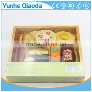 Fun Durable Wooden Food Set for Years of Play Wooden Breakfast Set Solid Wood Version thumbnail-3