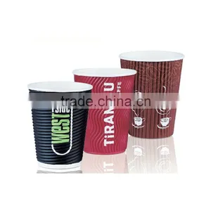 Custom Printed Paper Cup,ripple Paper Cup Fan for Coffee Cup,paper Cup Coffee Cup thumbnail-1