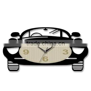 Car Design Wall Clock Plastic Wall Clock for Home Decor Home Decoration Car Clock Digital Wall Clock thumbnail-1