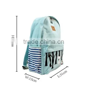 Unisex Fashionable Canvas Zip Bohemia Boho Style Backpack School College Laptop Bag for Teens Girls Boys Students thumbnail-4