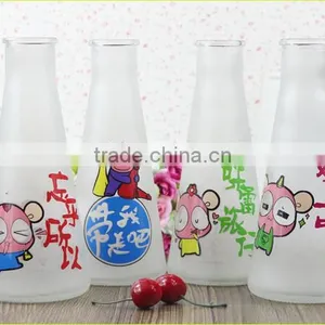 250ml Frosted Glass Bottle Frosted Juice Glass Bottle Frosted Milk Glass Bottle With Cork Lid thumbnail-4