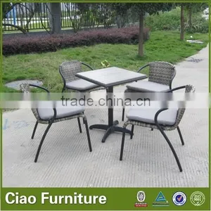 Party Aluminum Plastic Wicker Table and Chair thumbnail-1