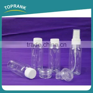Toprank Clear 6PCS Spray Bottle Pump Jar Plastic Travel Cosmetic Bottle Set Empty Size Travel Kit Bottle With PVC Bag thumbnail-1
