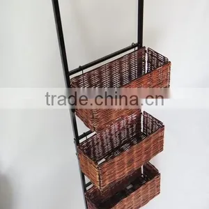 Over the Door Convenient 3 Tiers Metal Hanging Storage Basket thumbnail-2