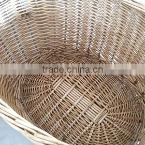 Natural Oval Handmade Storage Wicker Box With Lid thumbnail-4