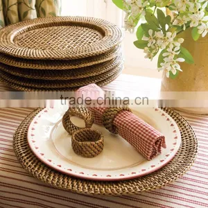 Rattan Charger Round Plate thumbnail-1
