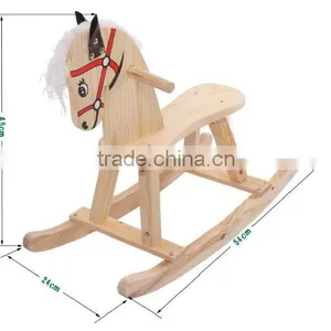 Wooden Rocking Horse Baby Toy Kids Children Equipment Parts Stable Product Wholesale Interior Decoration China Supplier thumbnail-2