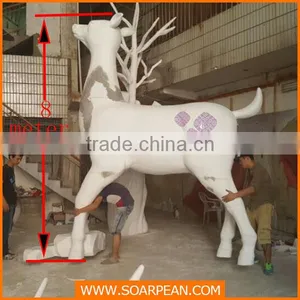 Christmas Giant Fiberglass Deer Statue thumbnail-1