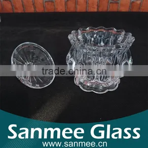 Delicate Royal Glass Candy Bowl Glass Sugar Bowl thumbnail-1