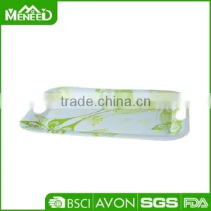 Promotion Snowflake & Tree Printed X'mas Banquet Serving Trays, Anti-slip Christams Party Melamine Plastic Food Tray With Handle thumbnail-5