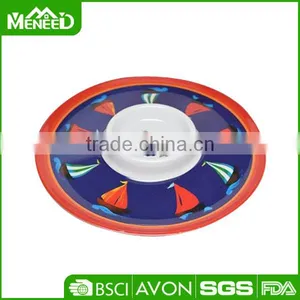 Sailing Ship 13inch Melamine Kitchen Circular Rolling Tray thumbnail-1