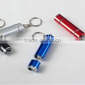 Super Mini Portable LED Flashlight Lamp Light Torch With Keychain / Keyring thumbnail-2
