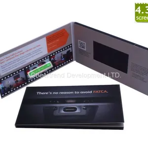 Fold Paper Hardcover 7'' TFT Lcd Video Brochure Card 8gb Memory thumbnail-3
