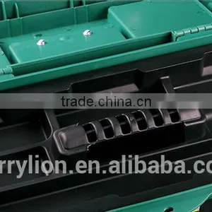Berrylion Plastic Iron Tool Box With Trolley High Quality 14" 17" 19" Tool Box thumbnail-6