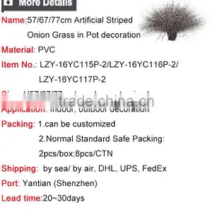 57 / 67 / 77 cm Factory Direct Sale Artificial Grass Striped Onion Grass Potted Plants thumbnail-6