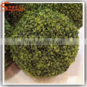 Plastic Boxwood Balls Hollow Artificial Topiary Grass Ball Customized Any Size Artificial Grass Ball thumbnail-1