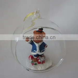 Crystal Balls Dollarma One Dollar Cheapest XMS Christamas Bear Deer Santa SnowFlake Glass 156049-15054 thumbnail-5