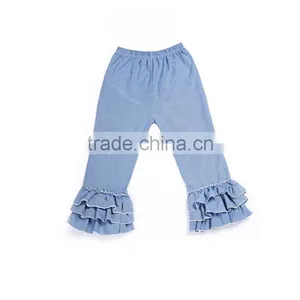 High Quality Denim Ruffle Pants For Baby Girls thumbnail-1