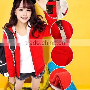 Good Quality Fashion Style Hor Sale Cheap Wholesale Custom Plain Women Zipper Hoody thumbnail-1
