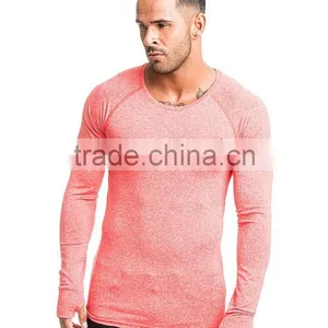 Compression Long Sleeve Gym t Shirt With Scoop Neck thumbnail-3