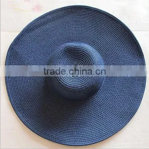 Wholesle Lady Summer Straw Monogrammed Floppy Hat thumbnail-6